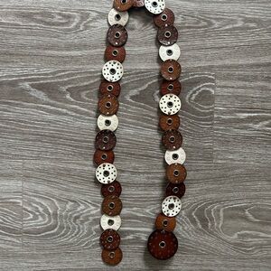 Boho Brown and White Accent Belt